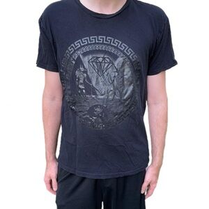Black Men's Egyptian Themed Anubis Graphic T-shirt